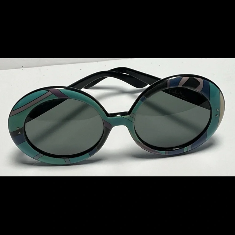 🔥 Vintage Emilio Pucci Sunglasses, 1960's Green Blue Purple/ Vivara Design Chic